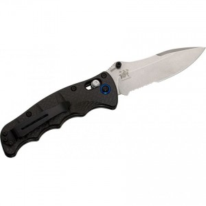 Benchmade Nakamura AXIS Folding Knife 3.08" S90V Satin Combo Blade, Carbon Fiber Handles - 484S-1 KnifeBen224