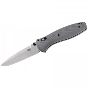 Benchmade 580-2 Barrage AXIS Assisted Folding Knife 3.6" S30V Satin Plain Blade, Gray G10 Handles KnifeBen228