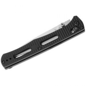 Benchmade 417 Fact Folding Knife 3.95" S30V Satin Plain Blade, Black Aluminum Handles KnifeBen223