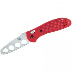 Benchmade Griptilian Trainer Folding Knife 3.45" Unsharpened Blade, Red Handles - 551T KnifeBen240