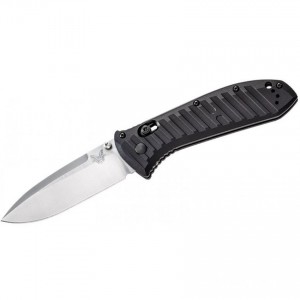 Benchmade 570 Presidio II Folding Knife 3.72" Satin S30V Blade, Milled Black Aluminum Handles KnifeBen241