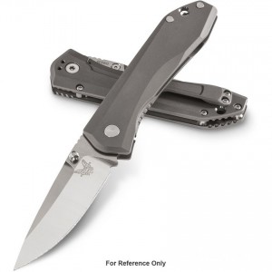 Benchmade 765S Mini Titanium Frame Lock Folding 3.24" M390 Satin Combo Blade, Titanium Handles KnifeBen247