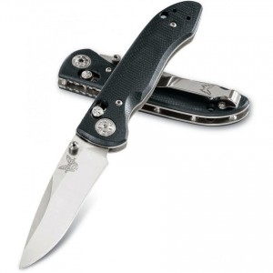 Benchmade Foray AXIS Folding Knife 3.24" S20CV Satin Plain Blade, Black G10 Handles - 698 KnifeBen265