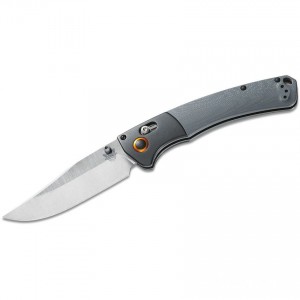 Benchmade Hunt Crooked River Folding 4.00" S30V Clip Point Blade, Gray G10 Handles with Aluminum Bolsters - 15080-1 KnifeBen279