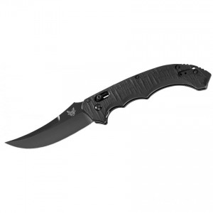 Benchmade 8600BK Bedlam AUTO-AXIS 4" Black Plain Blade, G10 Handles KnifeBen283