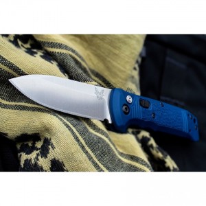 Benchmade 4400-1 Casbah AUTO Folding Knife 3.4" Satin S30V Drop Point Blade, Blue Textured Grivory Handles KnifeBen288