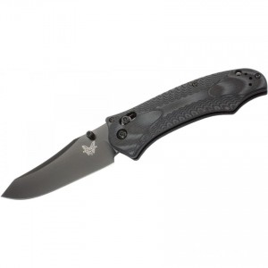 Benchmade Osborne Rift AXIS Folder 3.67" BK1 Plain Blade, Black and Charcoal G10 Handles - 950BK KnifeBen203