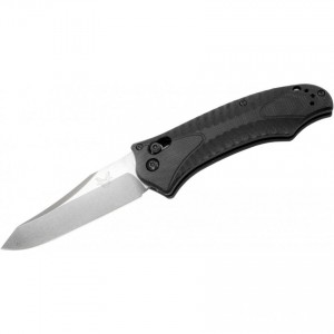 Benchmade Osborne Rift AUTO AXIS 3.67" Satin Plain Blade, Black G10 Handles - 9555 KnifeBen152