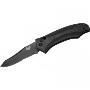 Benchmade Osborne Rift AUTO AXIS 3.67" Black Combo Blade, Black G10 Handles - 9555SBK KnifeBen153