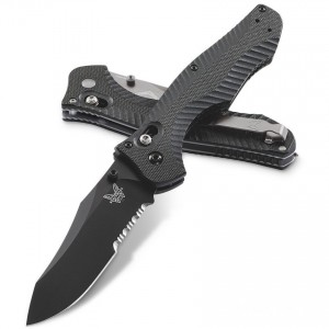 Benchmade Osborne Contego Folding Knife 3.98" CPM-M4 Satin Plain Blade, G10 Handles - 810 KnifeBen204