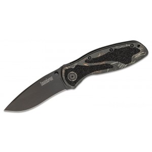 Kershaw 1670CAMO Ken Onion Blur Assisted Folding Knife 3.375" Black Plain Blade, Camo Aluminum Handles KnifeKer112