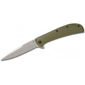 Kershaw 2330GRN Al Mar AM-4 Assisted Flipper 3.5" Satin Spear Point Blade, Green G10 and Black Stainless Steel Handles KnifeKer130