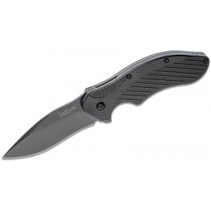 Kershaw 1605CKT Clash Assisted Flipper Knife 3" Black Plain Blade, Black Polyimide Handles KnifeKer170