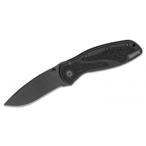 Kershaw 1670BLK Ken Onion Blur Assisted Folding Knife 3-3/8" Black Plain Blade, Black Aluminum Handles KnifeKer174