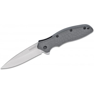 Kershaw 1830GRYSW Oso Sweet Assisted Flipper Knife 3.1" Stonewashed Plain Blade, Gray GFN Handles KnifeKer62