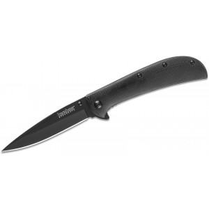 Kershaw 2330BLK Al Mar AM-4 Assisted Flipper 3.5" Black Spear Point Blade, Black G10 and Stainless Steel Handles KnifeKer63