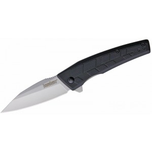 Kershaw 1342 Rhetoric Assisted Flipper Knife 2.9" 3Cr13 Bead Blasted Drop Point Blade, Black GFN Handles - 1342X KnifeKer71
