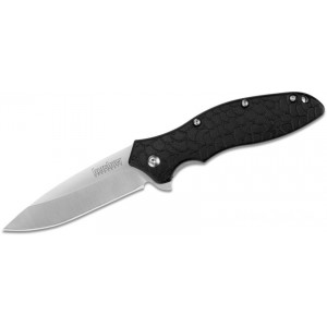 Kershaw 1830 Oso Sweet Assisted Flipper Knife 3.1" Satin Plain Blade, Black GFN Handles KnifeKer139