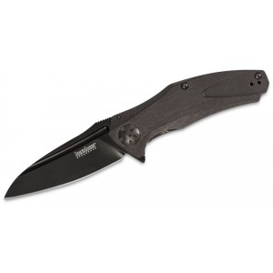 Kershaw 7007BLK Natrix Assisted Flipper Knife 3.25" Black Oxide Drop Point Blade, Black G10 Handles KnifeKer167