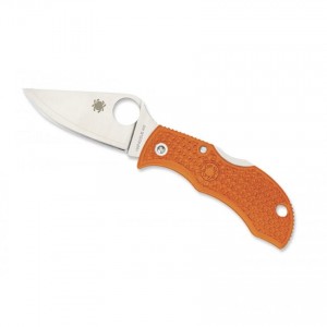 Spyderco Manbug Burnt Orange HAP40 - Combination Edge/Plain Edge KnifeSP165
