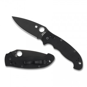 Spyderco Manix 2 XL Black Blade - Plain Edge KnifeSP169