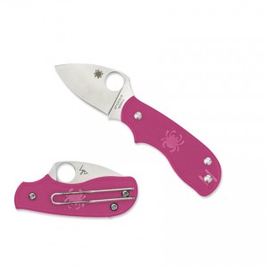 Spyderco Squeak Lightweight Pink - Plain Edge KnifeSP182