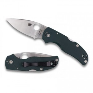 Spyderco Native 5 Polished G-10 Forest Green CPM S90V Exclusive - Combination Edge/Plain Edge KnifeSP300