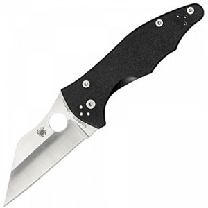 Spyderco Yojimbo 2 G-10 C85G2 Plain Edge Blade Folding Pocket Knife (Black) KnifeSP373