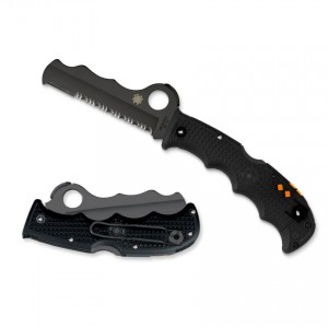Spyderco Assist Lightweight Black / Black Blade - Combination Edge KnifeSP381