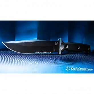 Benchmade Sibert Arvensis Fixed 6.44" 154CM Black Combo Blade, Black G10 Handles, Boltaron Sheath - 119SBK KnifeBen89
