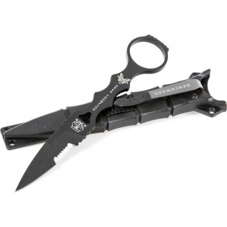 Benchmade 178SBK-COMBO SOCP Dagger 3.22" Black Combo Blade with Trainer, Black Sheath KnifeBen66