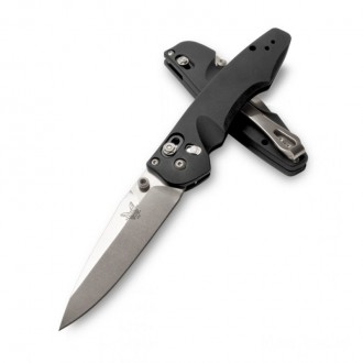 Benchmade Emissary AXIS Assisted Folding Knife 3" S30V Blade, Black Aluminum Handles - 470-1 KnifeBen107