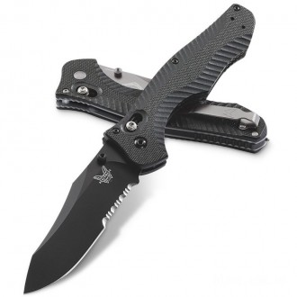 Benchmade Osborne Contego Folding Knife 3.98" CPM-M4 Black Plain Blade, G10 Handles - 810BK KnifeBen101