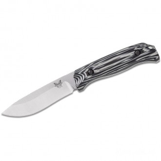 Benchmade Fixed Infidel 4.52" D2 Satin Double Edge Dagger Blade, Black Aluminum Handles, Boltaron Sheath - 133 KnifeBen95