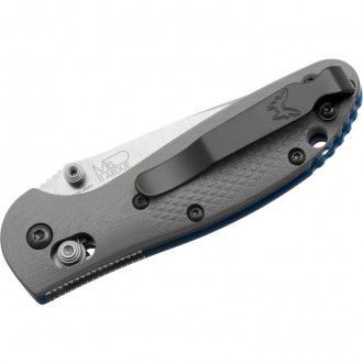 Benchmade Mini Griptilian Folding Knife 2.91" CPM-20CV Satin Drop Point Plain Blade, Gray G10 Handles - 556-1 KnifeBen129