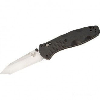 Benchmade 583 Barrage AXIS-Assisted Folding Knife 3.6" Satin Tanto Plain Blade, Black Valox Handles KnifeBen140