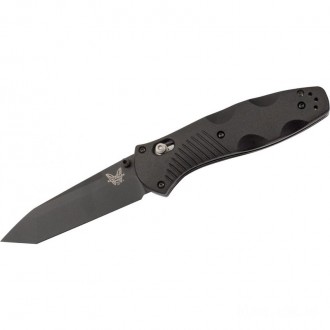 Benchmade 583BK Barrage AXIS-Assisted Folding Knife 3.6" Black Tanto Plain Blade, Black Valox Handles KnifeBen210