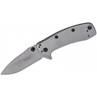 Kershaw 1556 Cryo II Assisted Flipper Knife 3.25" Bead Blast Plain Blade, Rick Hinderer Framelock Design KnifeKer120