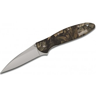 Kershaw 1660CAMO Ken Onion Leek Assisted Flipper Knife 3" Bead Blast Plain Blade, Camo Aluminum Handles KnifeKer80