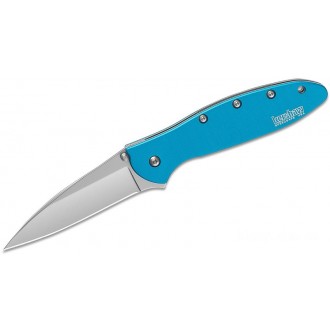 Kershaw 1660TEAL Ken Onion Leek Assisted Flipper Knife 3" Bead Blast Plain Blade, Teal Aluminum Handles KnifeKer82