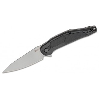 Kershaw 1395 Lightyear Assisted Flipper Knife 3.125" Bead Blasted Plain Blade, Black GFN Handles KnifeKer94