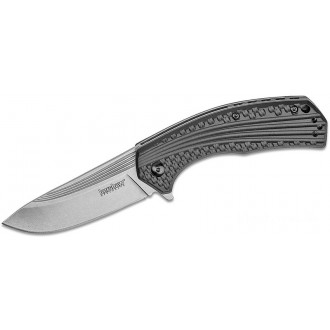 Kershaw 8600 Portal Assisted Flipper 3.3" Stonewashed Blade, Zytel Handles KnifeKer169