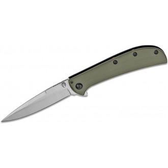 Kershaw 2335GRN Al Mar AM-3 Assisted Flipper 3.125" Satin Spear Point Blade, Green G10 and Black Stainless Steel Handles KnifeKer69