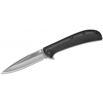 Kershaw 2335 Al Mar AM-3 Assisted Flipper 3.125" Satin Spear Point Blade, Black G10 and Stainless Steel Handles KnifeKer155