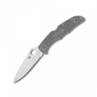 Spyderco Endura 4 Lightweight Signature Folder Knife with 3.80" VG-10 Steel Blade and Gray FRN Handle - PlainEdge Grind - C10FPGY KnifeSP77