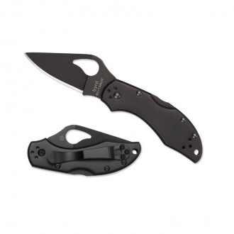 Spyderco byrd Robin 2 Black Blade - Plain Edge KnifeSP150