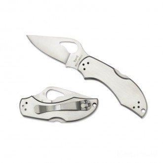 Spyderco byrd Robin2 Stainless Steel Handle - Plain Edge KnifeSP153