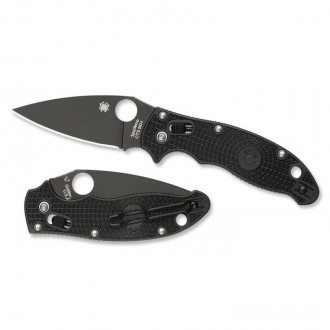 Spyderco Manix 2 Lightweight Black Blade - Plain Edge KnifeSP263